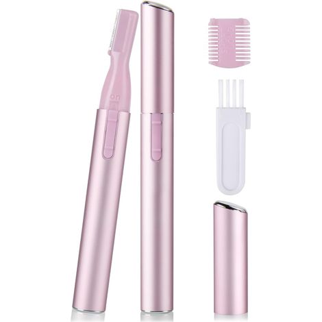Épilateur à sourcils pour hommes et femmes, épilation indolore du visage, tondeuse électrique pour sourcils et joues, fonctionne sur piles-AquaForge