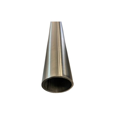 Tube rond inox brossé Ø 42,4x2 mm - Longueur 50 cms