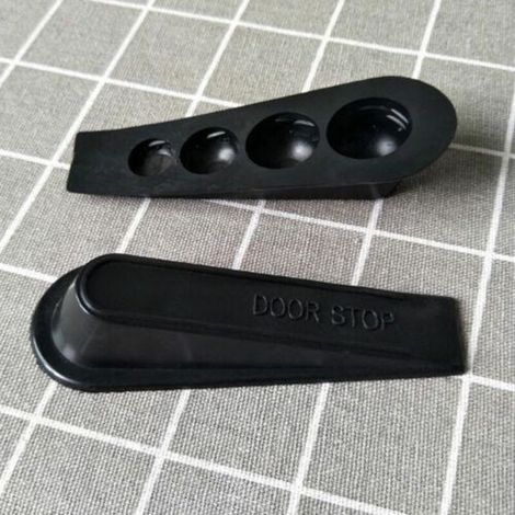 Butée De Porte - Caoutchouc Et ABS - Pour Sol Dur Ou Moquette - Fixation Auto-Adhésive - Lot De 3 (1/5)