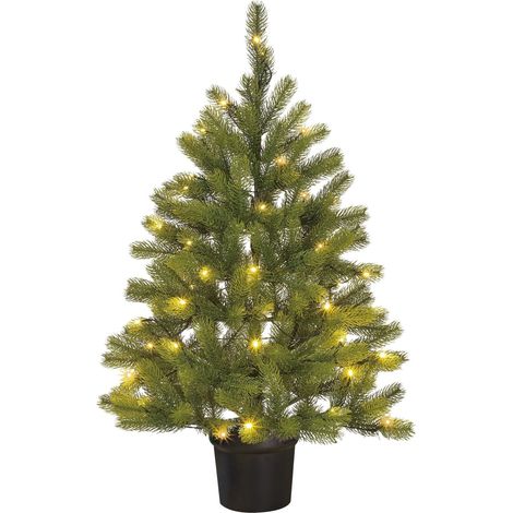 Black Box Trees Sapin de Noël artificiel illuminé Vert H90xl55xL55cm (1/5)