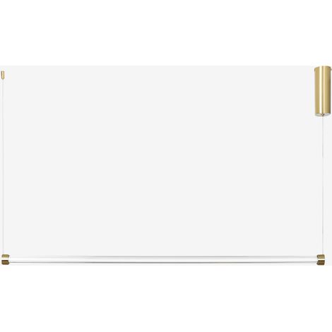 Plafonnier LED linéaire en métal (120 cm) Cornelia SKLUM Or (1/5)