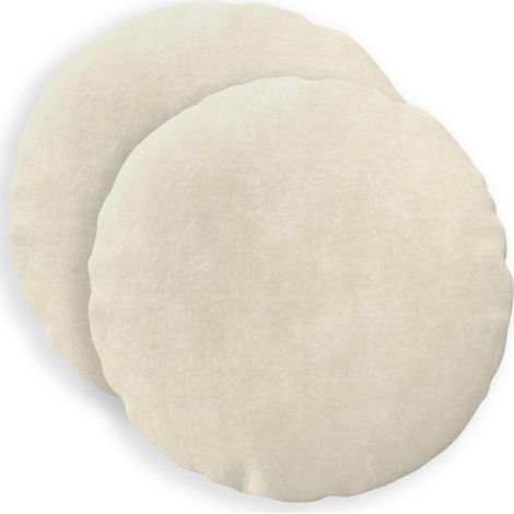 Cushion Cover 2 pcs HEERLEN Cream Ø 30 cm Microfiber Fleece vidaXL