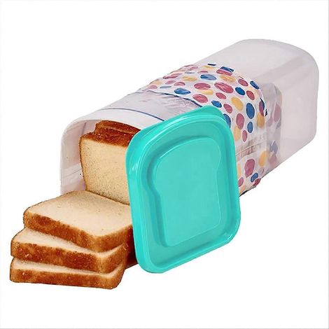 Bread boîte plastique frais keeping toast rangement support avec lid C (1/5)