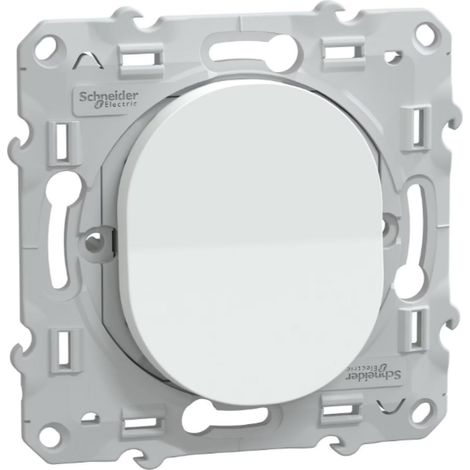 Bouton poussoir fermeture 10A Blanc - Ovalis - Schneider (1/5)