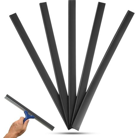 Lot De 5 Raclette en Caoutchouc 35cm pour Vitres Professionnelles avec Fonction De Nettoyage pour Surfaces en Verre (1/5)