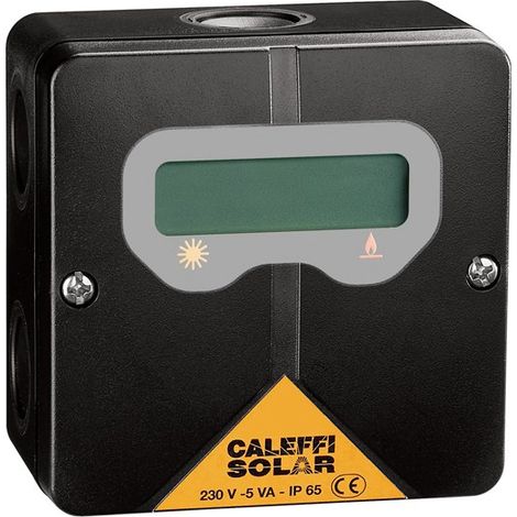 Termostato con display visualizzazione temperatura bollitore Caleffi 265001 Nero (1/2)
