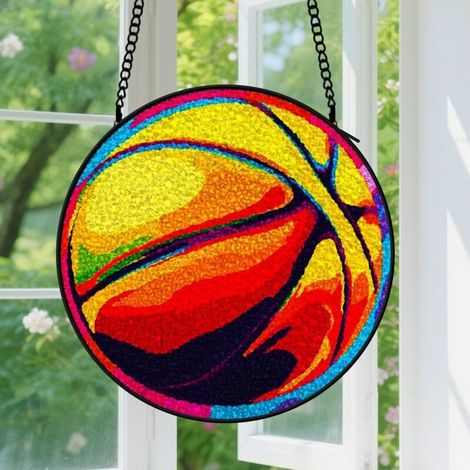 Capteur de Soleil en Vitrail Décoration Spirituelle pour Maison 9cm (1/4)