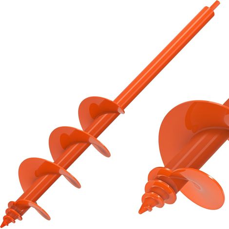Mèche filetée pour plantation de 10,2 x 61 cm, tarière de jardin filetée, perceuse en spirale pour terre, terre et terre pour bulbe, tulipe, arbre, poteau de clôture et trous de parapluie (1/5)