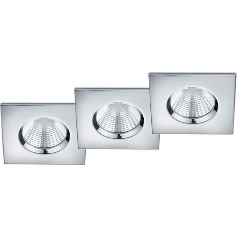 Spot encastré Led 3x5,5W SMD 3000K 345lm chromé - Trio - Zagros