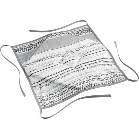 Galette de Chaise "Analea" 36x36cm Noir & Blanc