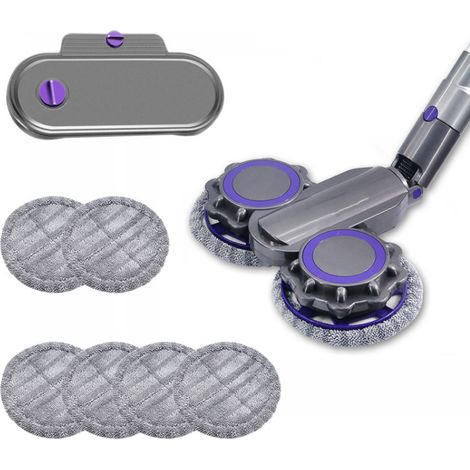 Cabezal de fregona eléctrica compatible con los cabezales de aspiradora V6, V7, V8, V10 y V11. Accesorio de cabezal de fregona para limpieza de suelos de madera dura. (1/5)