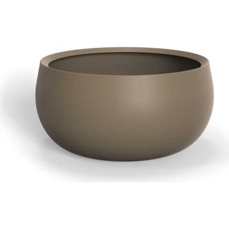 Adezz Lora Pflanzgefäß Fiberglas Pflanzkübel Blumenkübel 100x50 cm beigegrau