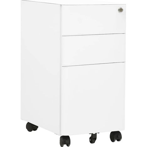 vidaXL Mobile File Cabinet White 30x45x59 cm Steel (1/5)