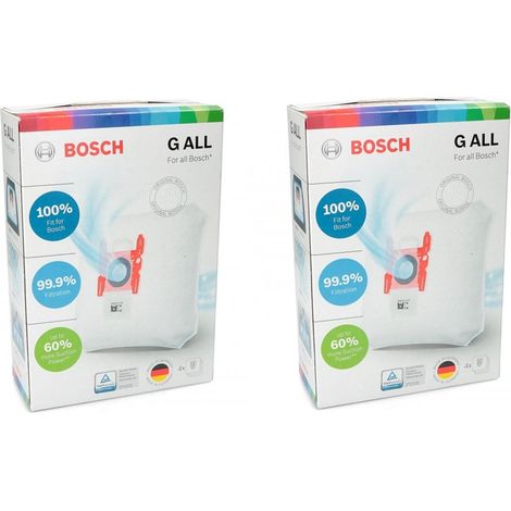 2 X 4 SACCHETTI BOSCH ORIGINALE TIPO G ASPIRAPOLVERE IN CARTA  17000940 (1/2)