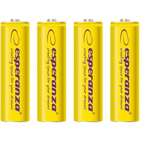 Esperanza Rechargeable Batteries Ni-Mh Aa 2000Mah 4Pcs. Yellow (1/2)