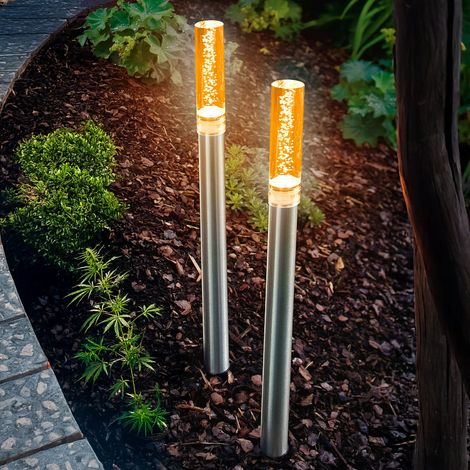 esotec Solar LED Steckleuchtenset TWINS 2er SET bernsteinfarben outdoor 103307