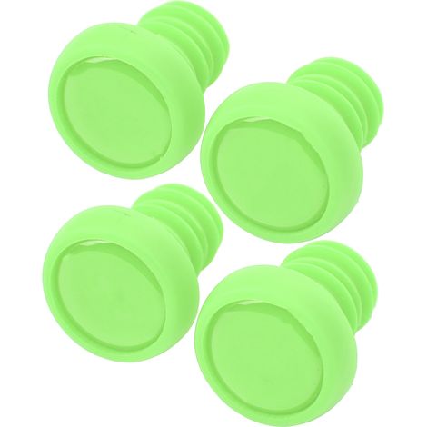 Poignée de guidon vélo ZTTO en caoutchouc polyester vert avec embouts et vis, accessoire cyclisme durable.