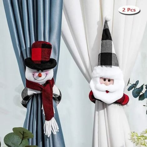 Embrasses de Rideaux - Non spécifié - Modèle Noël - Multicolore - 2 pièces - Tissu doux (1/4)