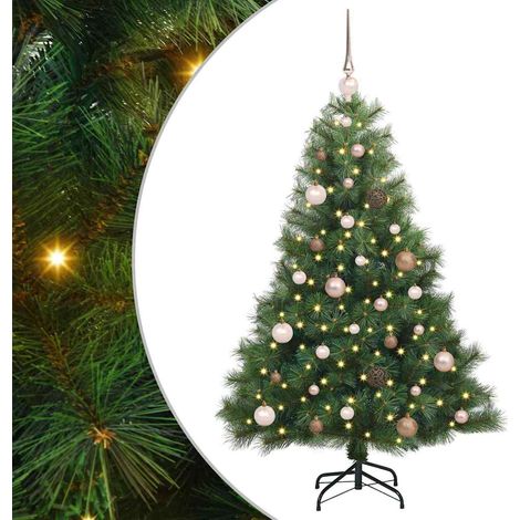 vidaXL Albero di Natale artificiale con 150 LED Verde 150 cm PE e