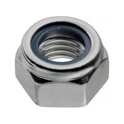 ecrou Freine Autobloquant Inox A2 M6 avec Anneau Polyamide - Nylstop Anti-Vibration - Norme DIN 985