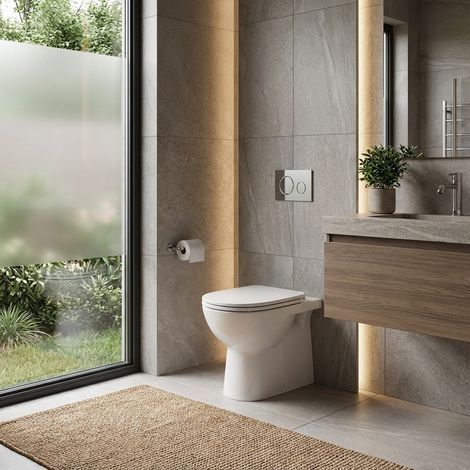WC filomuro in ceramica con scarico universale 4,5L – Gemma 2  Ceramica Dolomite