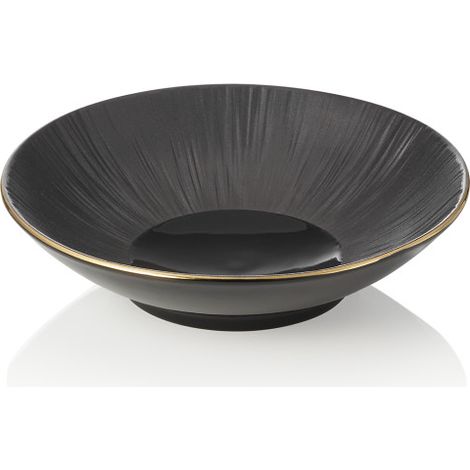 Bol profond Ø 19 cm 0,5 ltr noir bord doré MAYA KURO - Was Germany