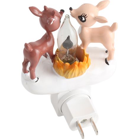 Lampe de chevet murale 3D forme feu de camp clignotant résine lumière chaude portable déco mignonne pour maison intérieur (1/4)