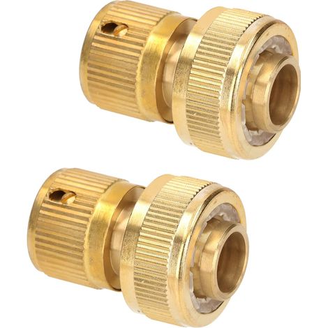 KOTARBAU Lot de 2 raccords rapides 3/4" pour tuyau d'arrosage en laiton (1/5)