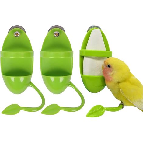 3-teiliges Sepiaschalen-Vogelkäfig-Set, Vogelfutterhaus mit Ständer, Vogelkäfigzubehör und hängendes Vogelspielzeug mit Ständer.