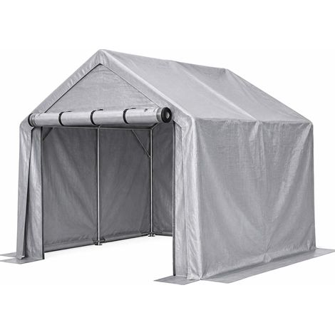 GagaAbri de jardin 244x241x217 cm, garage à vélos, tente de stockage, gris foncé (1/5)