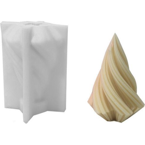 Stampo in silicone per candele, albero di Natale, confezionato, 124x90x83 mm (1/2)