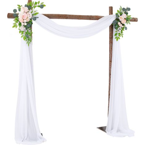 Décoration de mariage : Voile, Arche, Fond de voile, Rideaux d'arche de mariage (1/5)