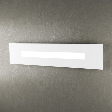 Applique Moderna Rettangolare Wally Metallo Bianco 1 Luce 2G11 71Cm (1/5)