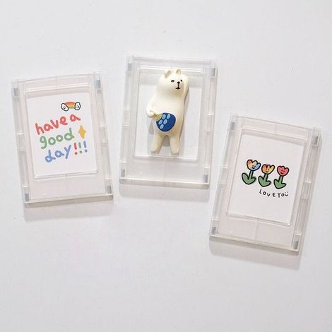 Photo frame magnetica in 3 parti - la Parte foto - Mini showcase-foto-da-te - Cornice trasparente per frigorifero photo Frame magnetico - Trasparente - ABS/Magnetico (1/5)