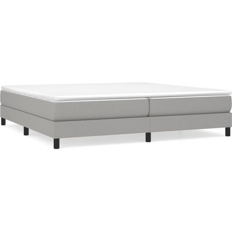 Maison Exclusive - Struttura Letto a Rete a Molle Grigio Chiaro 200x200 cm Tessuto