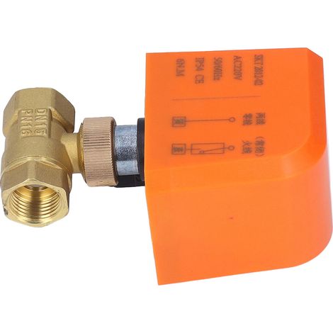 Motorisiertes 2-Draht-2-Wege-Ventil, normalerweise geschlossen, DN15, Messing/ABS, Synchronmotor, 220 V Wechselstrom (1/5)