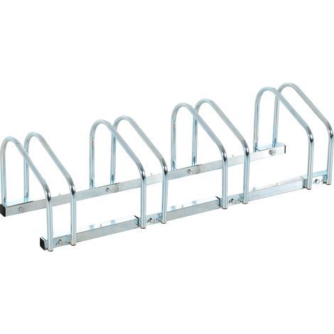 Fahrradständer für 4 Fahrräder. 110 x 33 x 27 cm, silberverzinkter Stahl – Preisgünstiger Fahrradständer für 4 Fahrräder. (1/5)