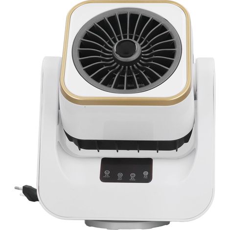 Chauffage d'appoint de bureau, petit radiateur électrique à double usage (froid/chaud) avec télécommande, idéal pour la maison, le bureau ou une chambre d'étudiant. Compatible UE 220 V, 1000 W, gris. (1/5)