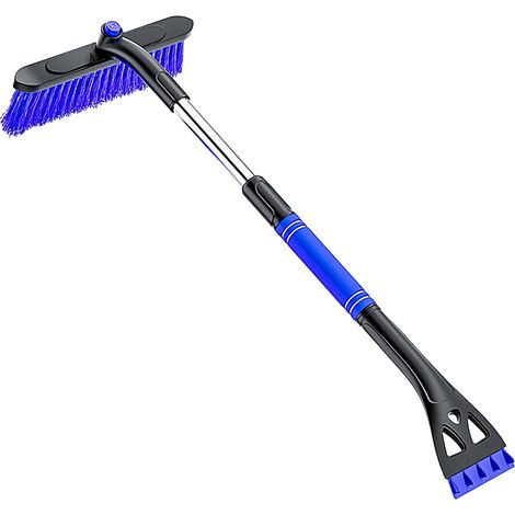 Brosse à neige pour vitre de voiture, grattoirs à glace pour pare-brise de voiture - Brosse à neige rotative pour pare-brise - Outil de déneigement - Brosse à neige multifonction pour