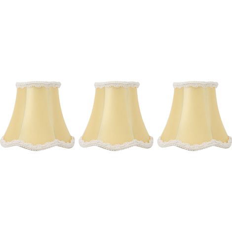 Ortviai Abat-jour en tissu vintage 3 pièces pour ampoules E14 – clip-on, diamètre 8–13,5 cm, décoration intérieure (1/5)