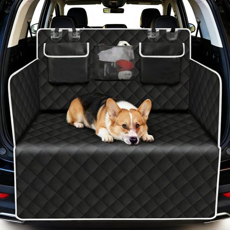 Protection Coffre Voiture Chien mit 3 Grandes Poches, 103x180cm Protection Voiture Chien Siege Arriere, Universel Antidérapant Imperméable pour Tous Les Modèles (1/5)