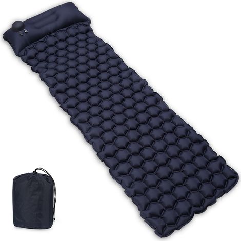 Randaco Isomatte selbstaufblasend 8.5 cm mit Fußpumpe, ultraleichte Camping Schlafmatte für Outdoor und Reisen