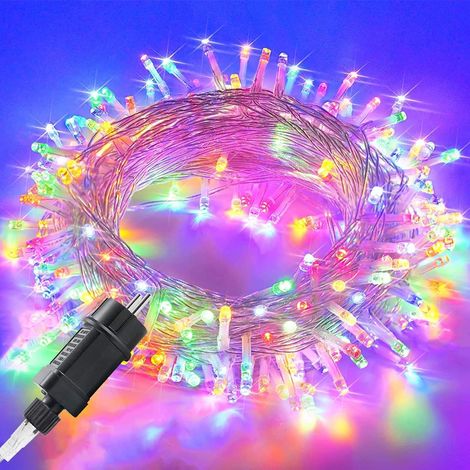 Guirlande lumineuse extérieure 100m 800 LED Guirlande lumineuse arbre de Noël avec minuterie, fonction mémoire, 8 modes, IP44 étanche pour Noël Fêtes Mariage Halloween, Blanc Chaud (1/5)
