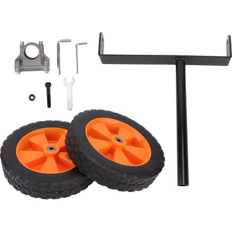 Roues Auxiliaires, Coupe-Bordures Roue Auxiliaire Réglable Débroussailleuse électrique Support de Roue Fixation Universelle Convient pour Tondeuse à Gazon Pièces de Tonte Coupe-Bordures (1/4)