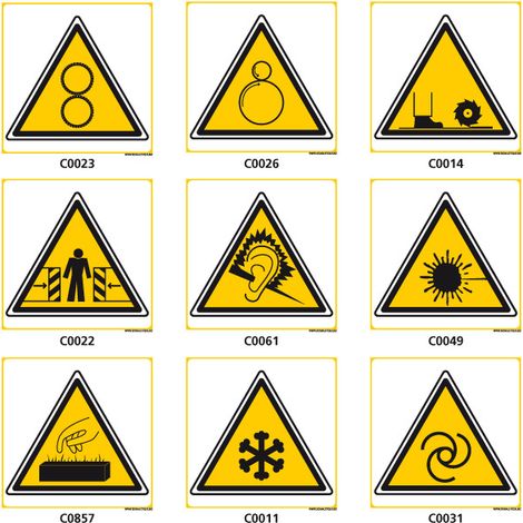 Panneaux de DANGER et d'AVERTISSEMENT - C0049 - 125 x 125 mm