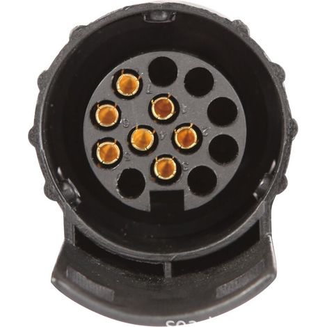 7-poliger auf 13-poliger Anhängerkupplungsadapter für Autoanhänger/Fahrradträger, 12V 7/13-poliger Anhängeradapter, 7-auf-13-poliger Anhängersteckeradapter, mit Abdeckung (SK7133)