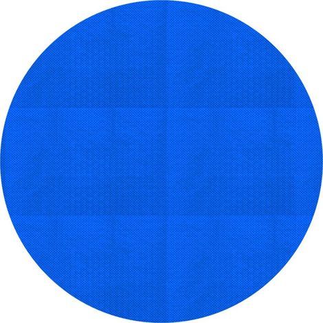 Housse solaire isolante pour piscine ronde Ø 244 cm – Film bulle bleu épaisseur 120 µm, découpable, chauffage écologique, protection contre l’évaporation et la saleté (1/5)