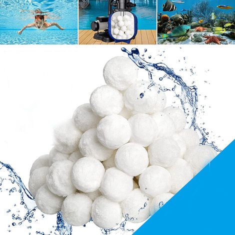 700g Boules de Filtre de Piscine, Boule Filtration Piscine Remplace 25kg Sable pour Filtre Piscine, Média Filtre à Fibres pour Piscine, Balles Filtrantes pour Les systèmes de Filtration (1/5)