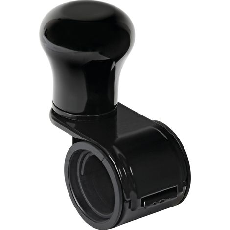 Revolve, pomello volante in alluminio anodizzato nero, staffa nera (1/2)