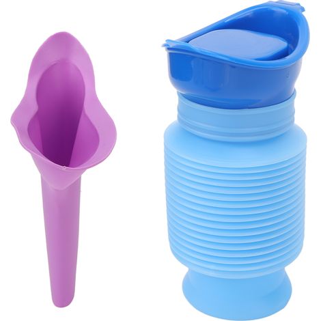2pcs Urinoir Rétractable Portatif Anti-Fuite Bords Lisses Grande Capacité Voyage Tasse Pipi pour Homme Femme Enfant (1/5)